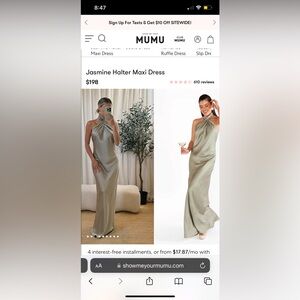 Show me your MuMu Jasmine Halter dress